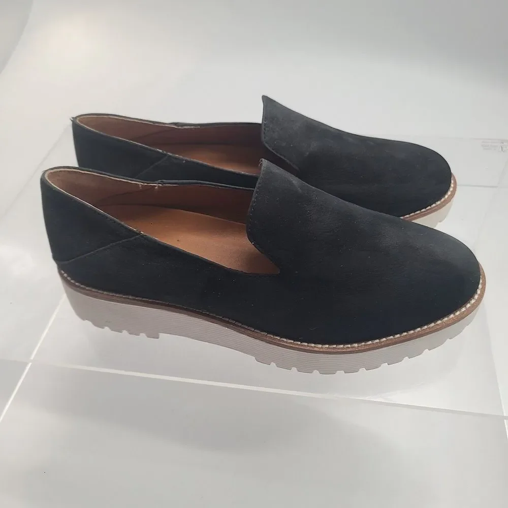 FRANCO SARTO Womens Black Suede 1/2